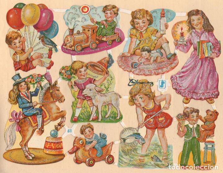 Sammeln alte gestanzte Sammelbilder: ANTIGUA L&Aacute;MINA DE CROMOS TROQUELADOS WS 611 CON PURPURINA