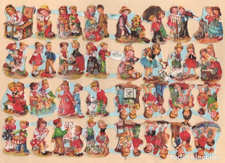 Coleccionismo Cromos troquelados antiguos: ANTIGUA L&Aacute;MINA DE CROMOS TROQUELADOS KRUGER 46 CON PURPURINA