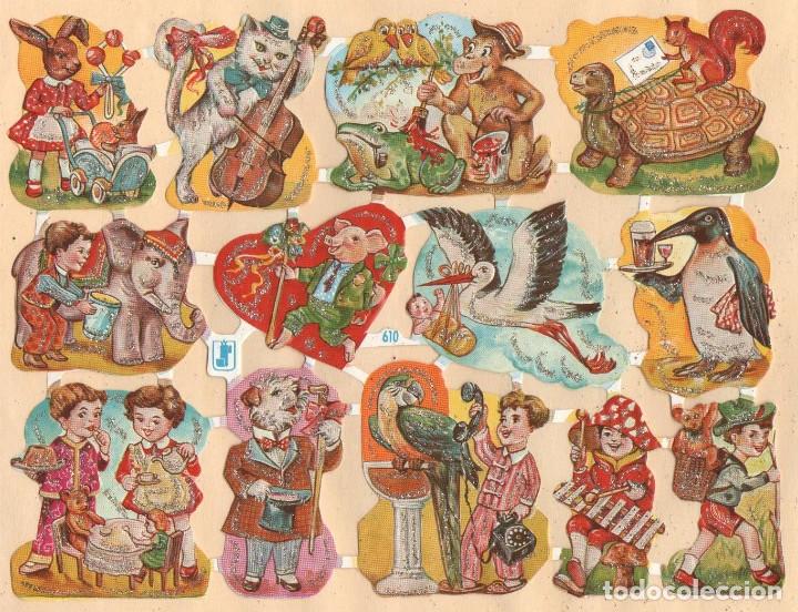 Collectionnisme Cartes &agrave; collectionner massicot&eacute;es anciennes: ANTIGUA L&Aacute;MINA DE CROMOS TROQUELADOS WS 610 CON PURPURINA