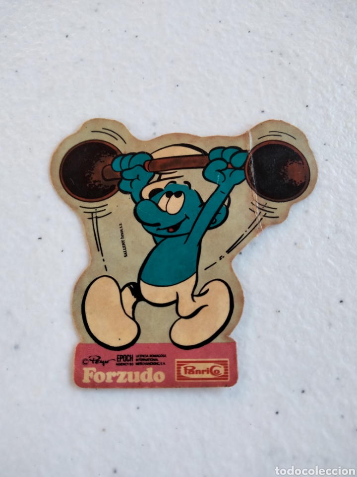 Coleccionismo cromos troquelados antiguos: Panrico Pitufo Forzudo - Foto 1