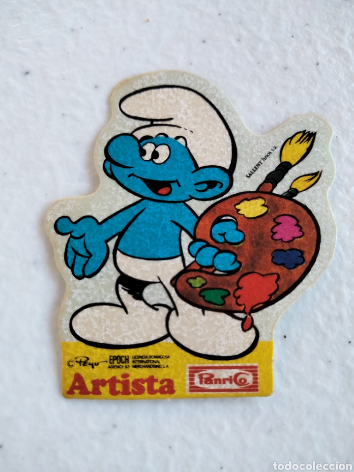 Sammeln alte gestanzte Sammelbilder: Panrico Pitufo Artista