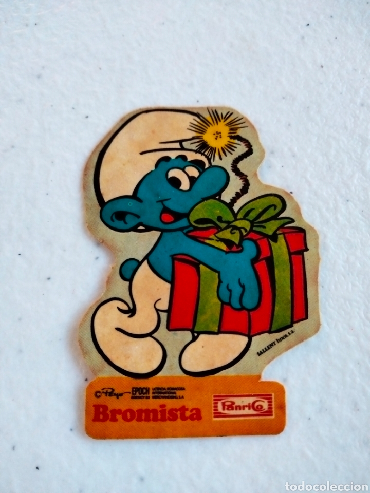 Coleccionismo cromos troquelados antiguos: pitufo Panrico Bromista - Foto 1