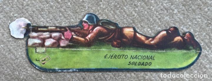 Sammeln alte gestanzte Sammelbilder: Cromo troquelado Ej&eacute;rcito Nacional - Soldado disparando - Guerra Civil