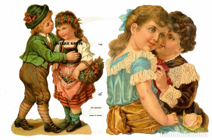 Coleccionismo Cromos troquelados antiguos: ANTIGUO CROMO TROQUELADO / EDICION EF / RELIEVE Y BRILLO REF 7128 / MEDIDAS 25 X 17