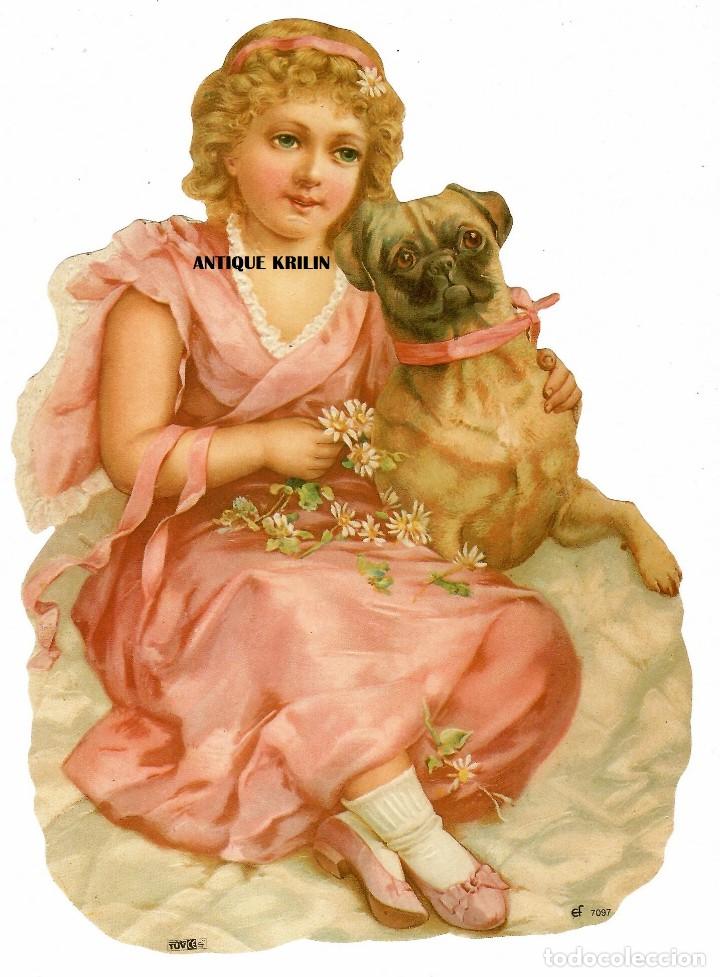 Coleccionismo Cromos troquelados antiguos: ANTIGUO CROMO TROQUELADO / EDICION EF / RELIEVE Y BRILLO REF 7097 / MEDIDAS 24 X 17