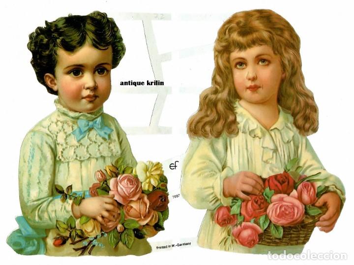 Coleccionismo Cromos troquelados antiguos: ANTIGUO CROMO TROQUELADO / EDICION EF / RELIEVE Y BRILLO REF 7087 / MEDIDAS 23 X 17