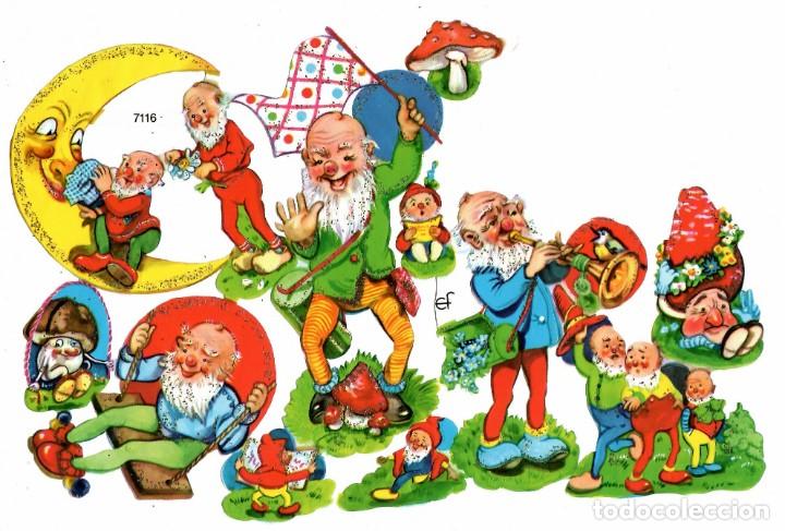 Coleccionismo Cromos troquelados antiguos: ANTIGUO CROMO TROQUELADO / EDICION EF / PURPURINA REF 116/ GNOMOS