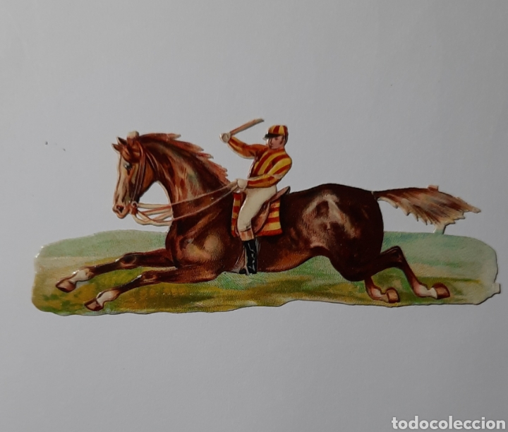 Coleccionismo Cromos troquelados antiguos: ANTIGUO CROMO TROQUELADO / HIPICA