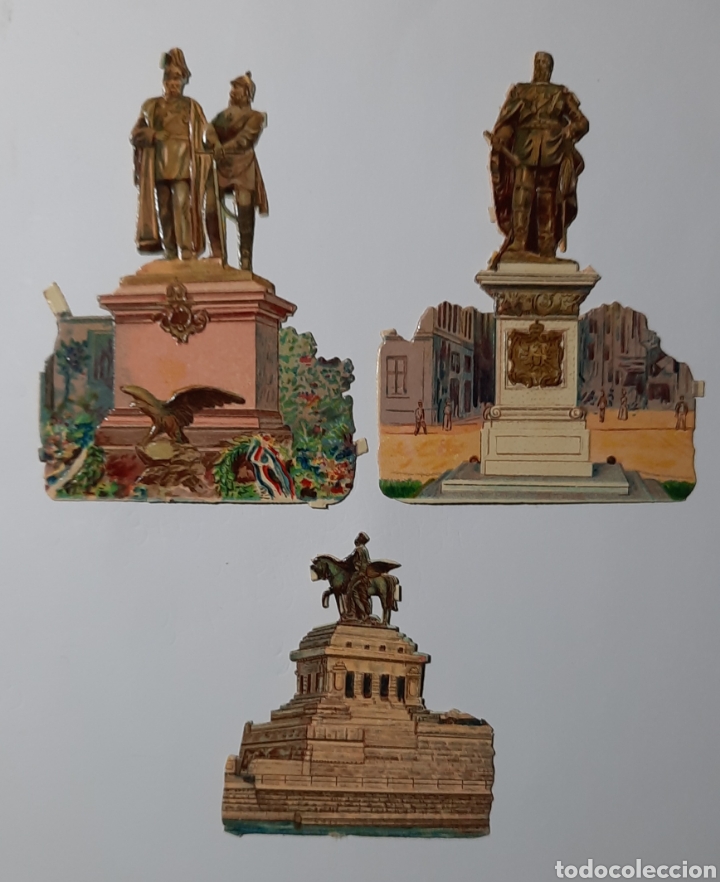 Coleccionismo Cromos troquelados antiguos: 3 ANTIGUOS CROMOS TROQUELADOS / MONUMENTOS