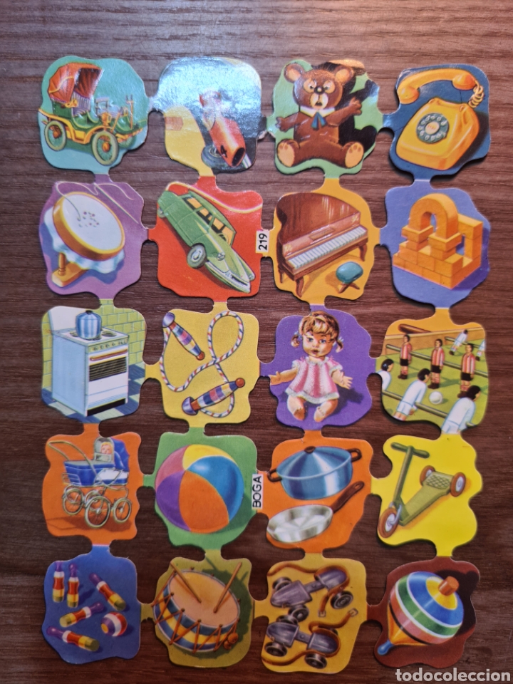 Coleccionismo Cromos troquelados antiguos: BOGA LAMINA 219 JUGUETES CROMOS TROQUELADOS BARNIZADOS Y CON RELIEVE
