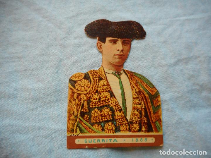 Sammeln alte gestanzte Sammelbilder: ANTIGUO CROMO TROQUELADO TORERO GUERRITA 1888. LITOGRAFIA JOVE.