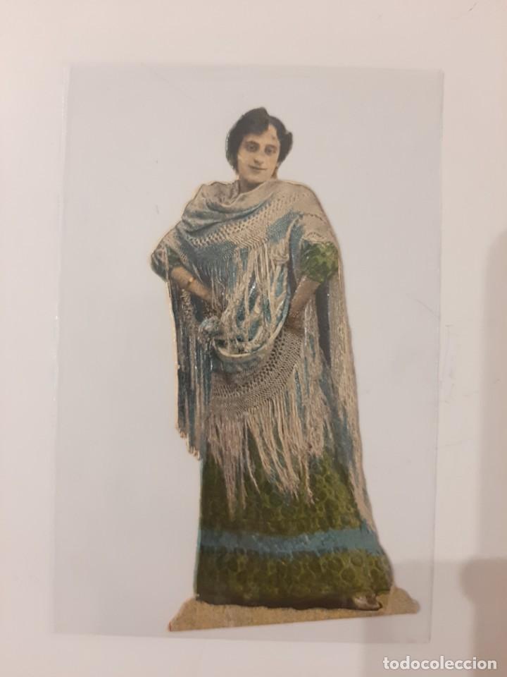 Collectionnisme Cartes &agrave; collectionner massicot&eacute;es anciennes: CHOCOLATES AMATLLER. CAF&Eacute;S Y TES. BARCELONA. FIGURA TROQUELADA. CROMO. 12 X 6 CM .