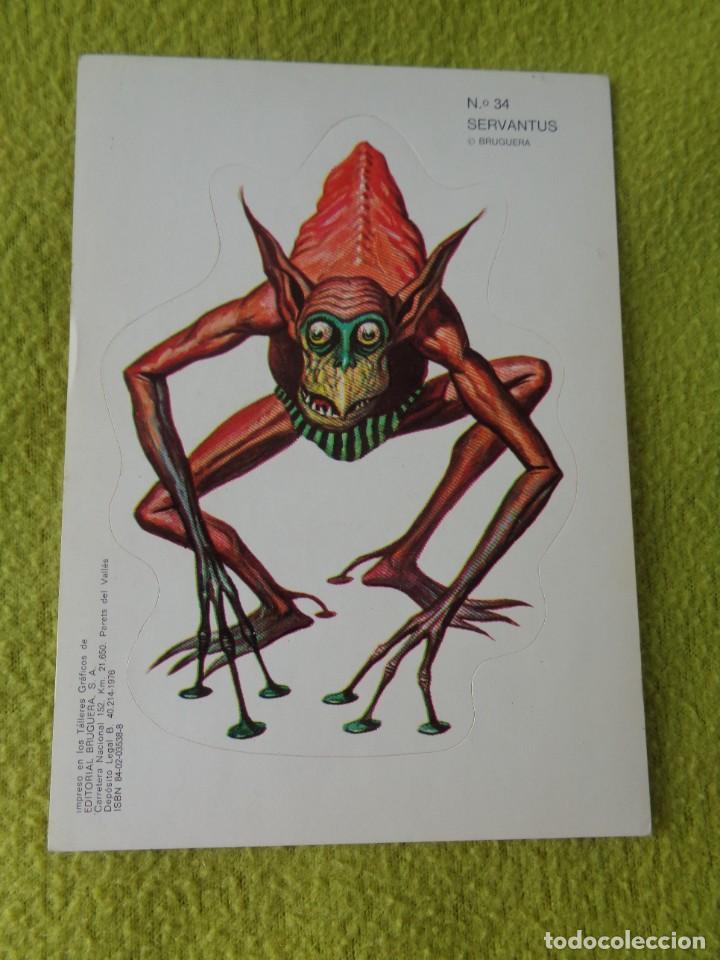 Collectionnisme Cartes &agrave; collectionner massicot&eacute;es anciennes: TROQUELADO AHDESIVO BRUGUERA NUMERO N&ordm; 34 SERVANTUS A&Ntilde;O 1976