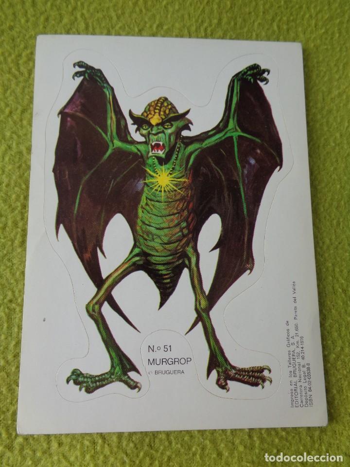 Collectionnisme Cartes &agrave; collectionner massicot&eacute;es anciennes: MURGROP. CROMO TROQUELADO N&Uacute;MERO 51 COLECCI&Oacute;N PERSONAJES Y MONSTRUOS DE FANTAS&Iacute;A. BRUGUERA. 1974