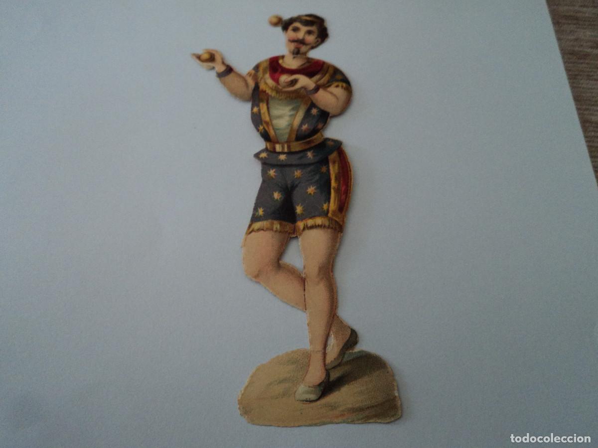 Collezionismo Figurine ritagliate antiche: cromo troquelado, malabarista, SIN MARCA, 12,5 cm
