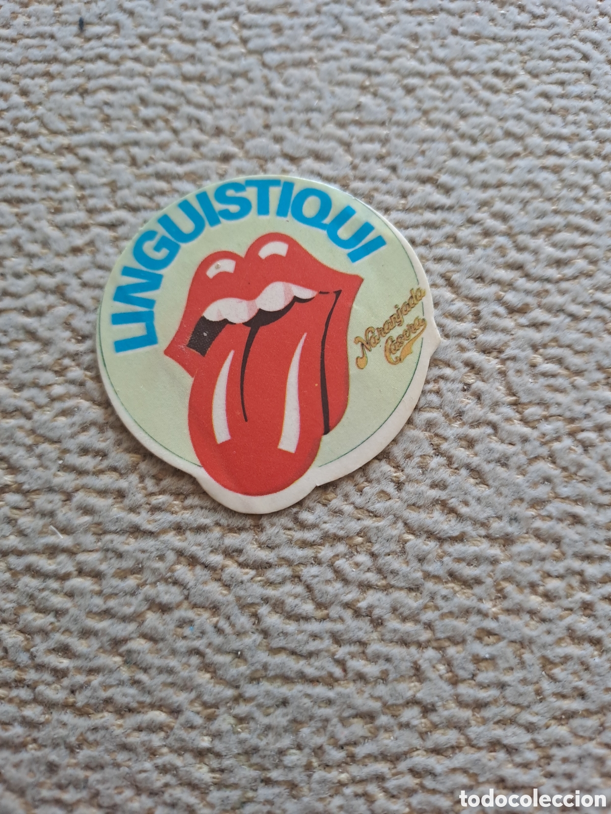 Coleccionismo Cromos troquelados antiguos: PEGATINA NUEVA LINGUISTiQUI NARANJADA LA CASERA