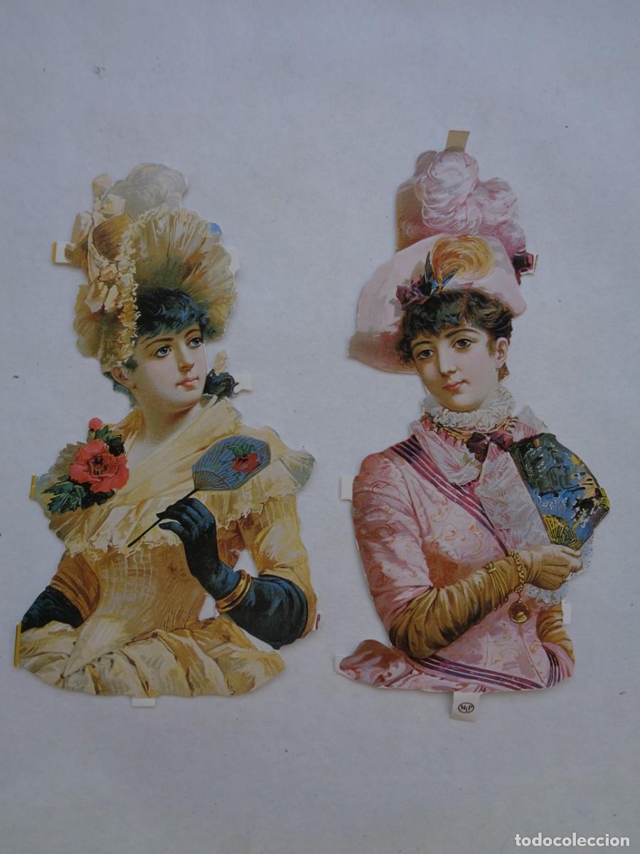 Coleccionismo Cromos troquelados antiguos: LOTE DE 2 CROMOS TROQUELADOS : DAMAS DE EPOCA . GIGANTES