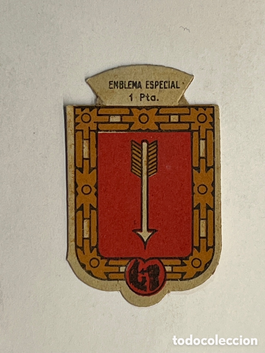 Coleccionismo Cromos troquelados antiguos: BURGUILLOS. EMBLEMA ESPECIAL 30 CTS FALANGE AUXILIO SOCIAL, Serie B, No.226 (h.1940?)
