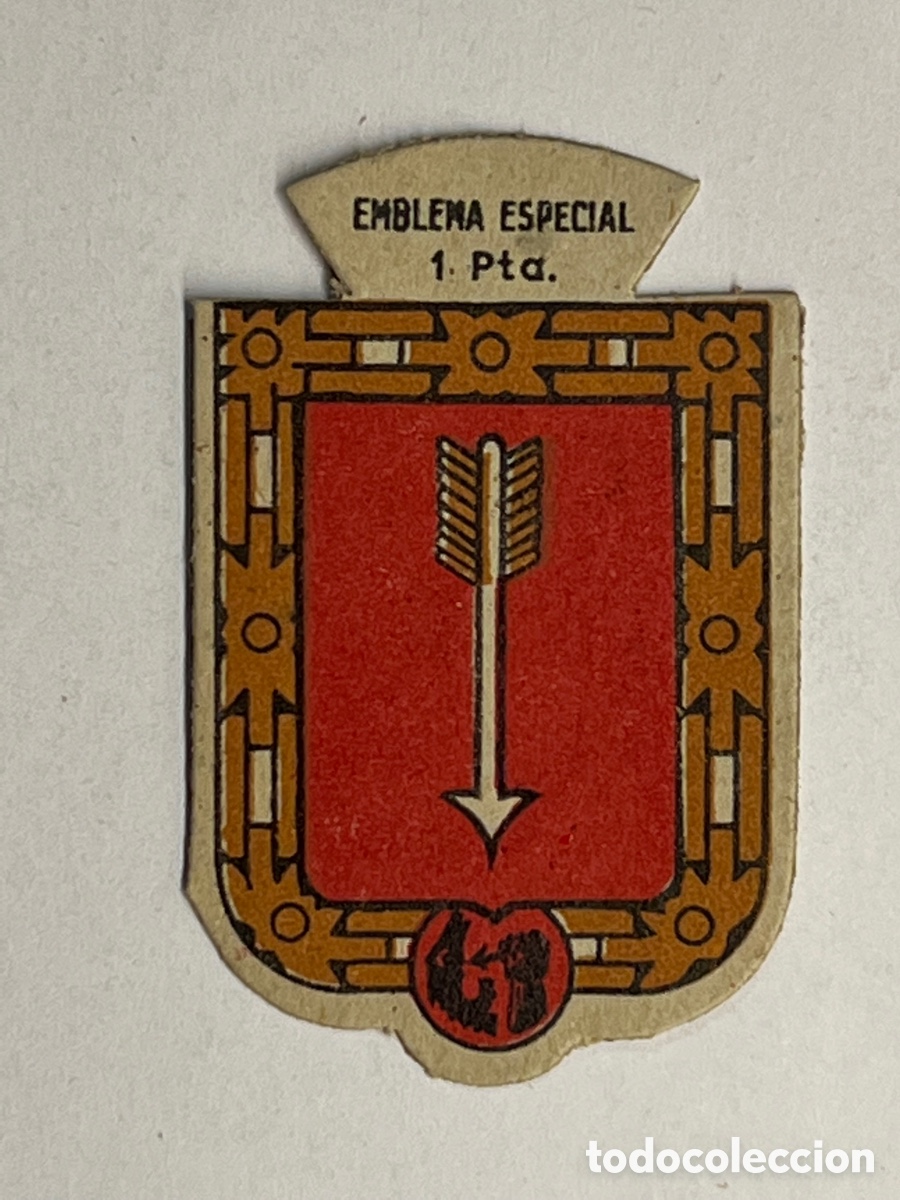 Coleccionismo Cromos troquelados antiguos: BURGUILLOS. EMBLEMA ESPECIAL 30 CTS FALANGE AUXILIO SOCIAL, Serie B, No.226 (h.1940?)