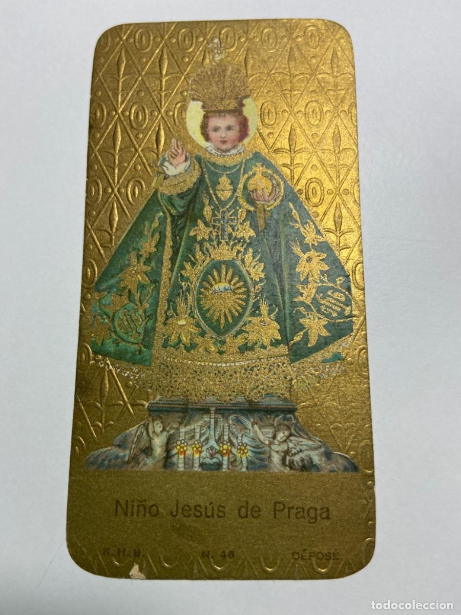 Collectionnisme Cartes &agrave; collectionner massicot&eacute;es anciennes: 100- Estampa antigua relieve Ni&ntilde;o Jes&uacute;s de Praga.