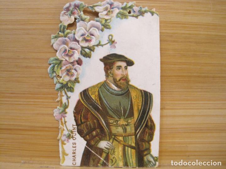 Sammeln alte gestanzte Sammelbilder: LOS DEPENDIENTES DE LA PELUQUERIA MATIAS TREPAT-FELICITACION ANTGUA-TROQUELADO-VER FOTOS-(98.470)