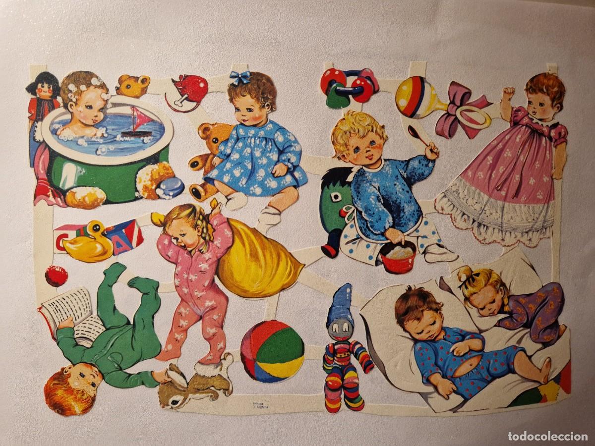 Collectable Antique Stamped Cards: CROMOS DE PICAR TROQUELADOS NI&Ntilde;OS JUGANDO MADE IN ENGLAND. INGLATERRA