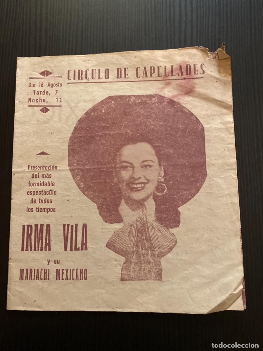 Coleccionismo cromos troquelados antiguos: Programa C&iacute;rculo de Capellades Irma Vila y su mariachi mexicano - Foto 1