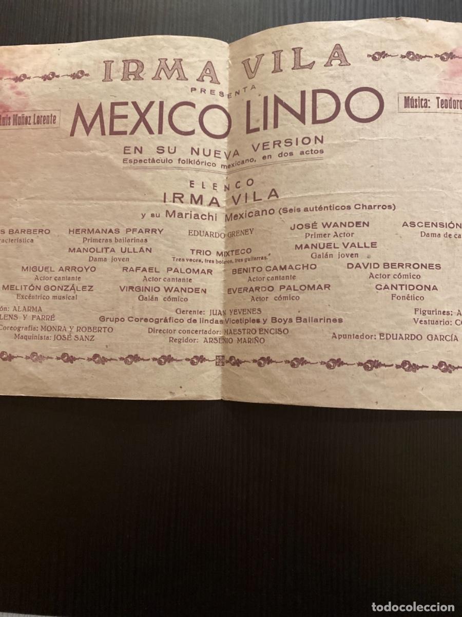 Coleccionismo cromos troquelados antiguos: Programa C&iacute;rculo de Capellades Irma Vila y su mariachi mexicano - Foto 2