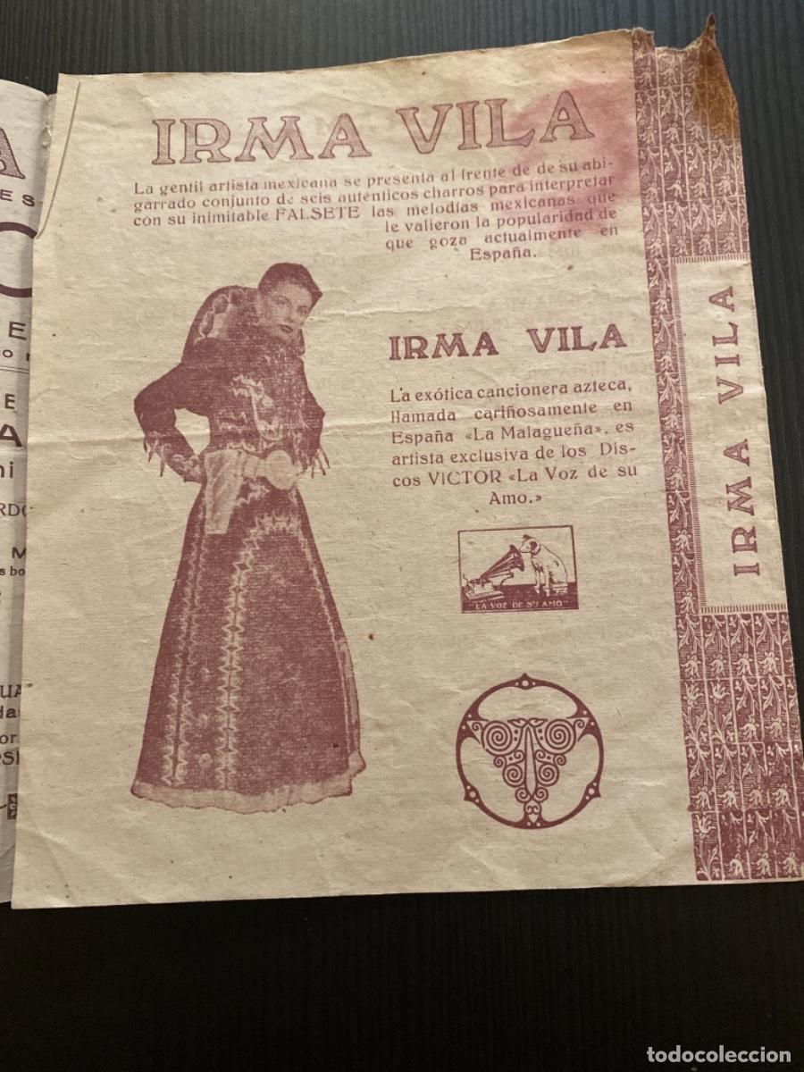 Coleccionismo cromos troquelados antiguos: Programa C&iacute;rculo de Capellades Irma Vila y su mariachi mexicano - Foto 3