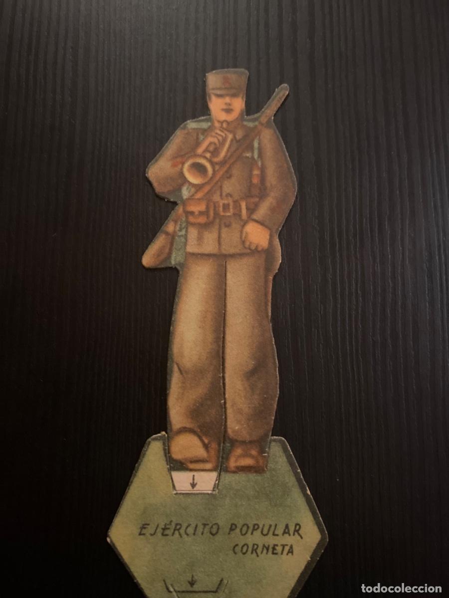 Sammeln alte gestanzte Sammelbilder: Troquelado recortable guerra civil soldados almacenes alemanes ej&eacute;rcito popular Republica corneta
