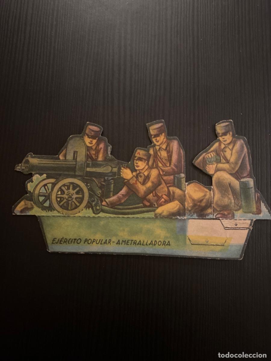 Sammeln alte gestanzte Sammelbilder: Troquelado recortable guerra ci soldados almacenes alemanes ej&eacute;rcito popular Republica Ametralladora