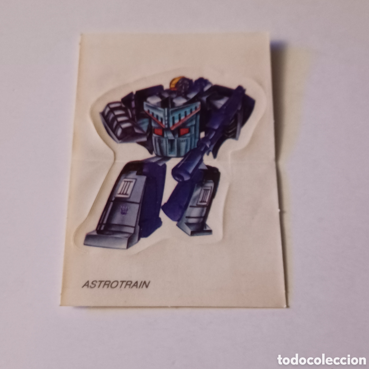 Colecionismo Cromos recortados antigos: Cromo troquelado PANRICO BOLLYCAO a&ntilde;o 1986 Transformers Astrotrain