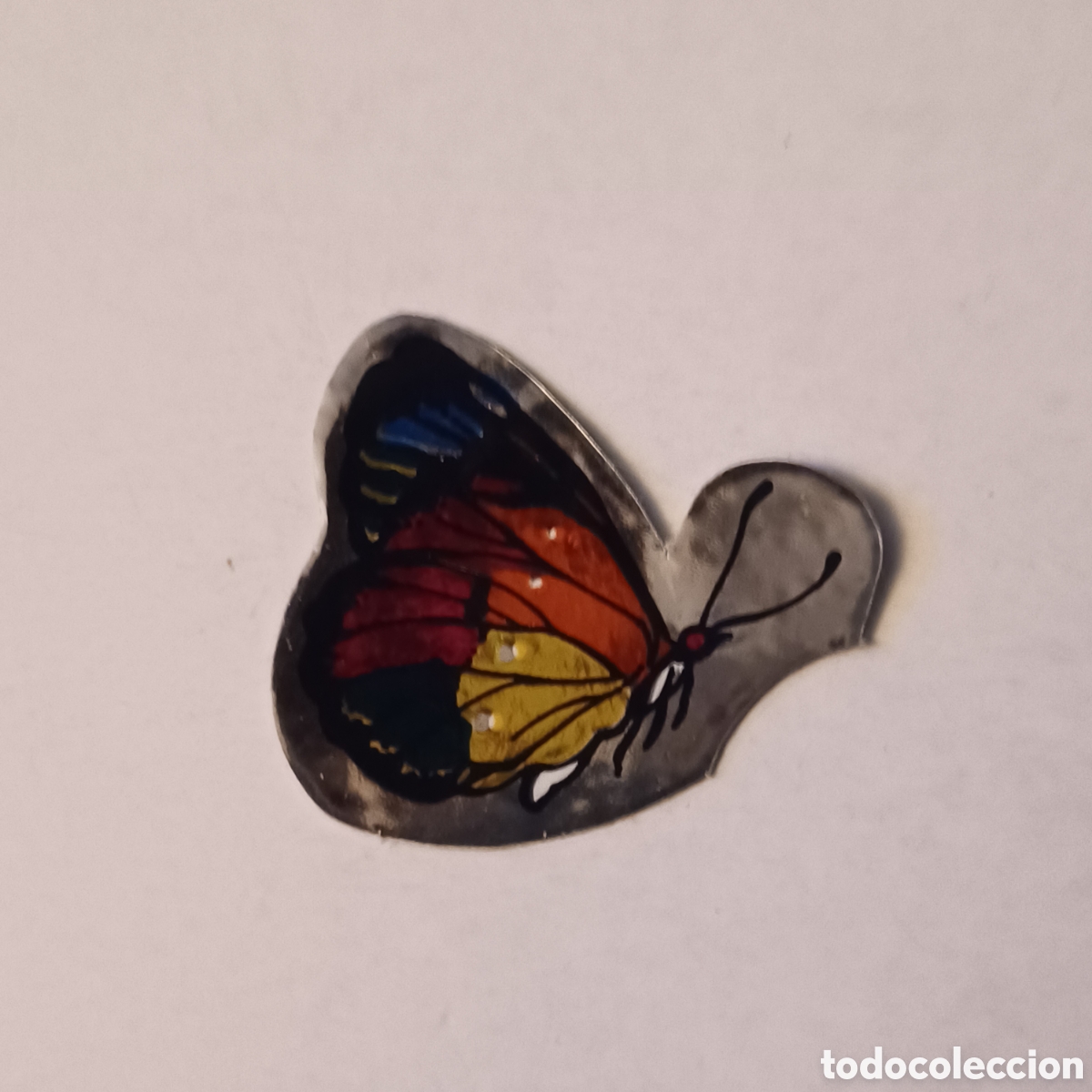 Colecionismo Cromos recortados antigos: Cromo troquelado reflectante PANRICO BOLLYCAO Pegabolly a&ntilde;o 1985 Mariposa