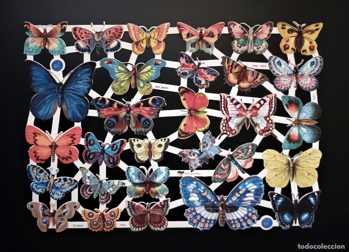 Colecionismo Cromos recortados antigos: ZPR. NUEVA 2023 LAMINA DE CROMOS TROQUELADOS CON BRILLO Y RELIEVE EF - 7444 - MARIPOSAS