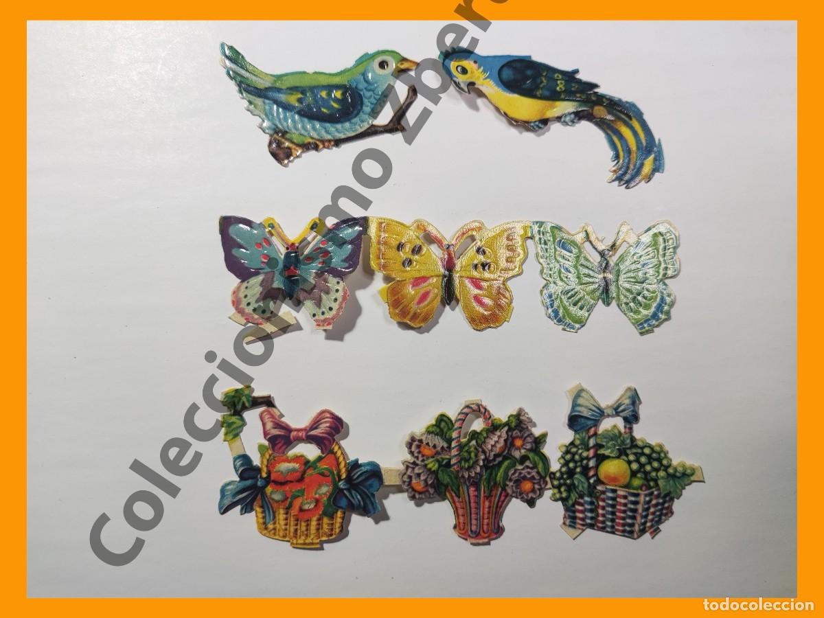 Coleccionismo cromos troquelados antiguos: Cromos - Mariposas, cestas y p&aacute;jaros - Foto 1