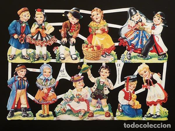 Collectionnisme Cartes &agrave; collectionner massicot&eacute;es anciennes: ZPR. LAMINA DE CROMOS TROQUELADOS CON BRILLO Y RELIEVE EF - 7038 - PAREJAS