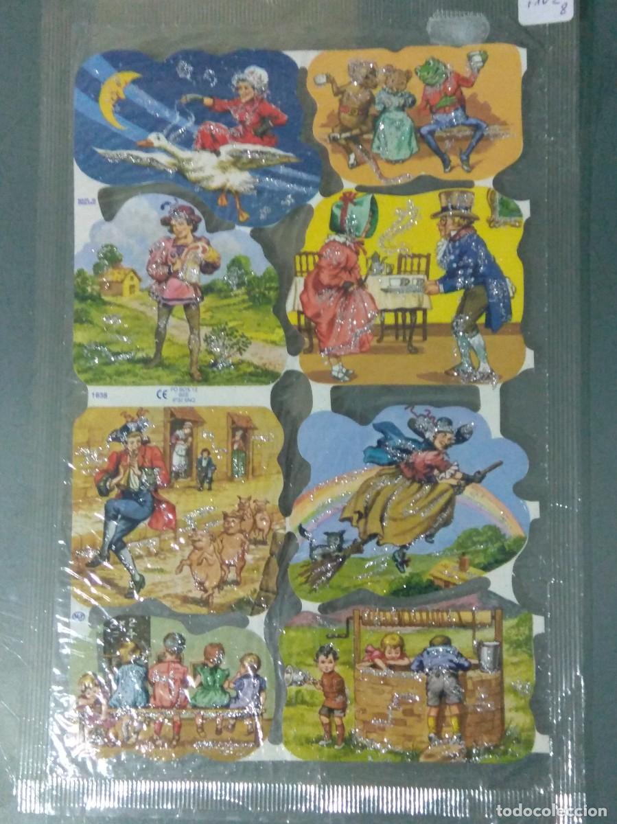 Coleccionismo Cromos troquelados antiguos: LAMINAS CROMOS M.L.P. CUENTOS. TROQUELADOS. EN RELIEVE. EN PURPURINA.