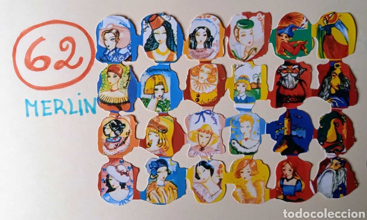 Colecionismo Cromos recortados antigos: Merl&iacute;n, troquelados Ideales