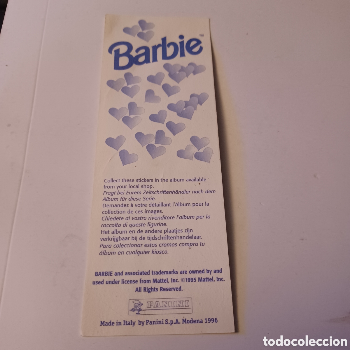 Coleccionismo cromos troquelados antiguos: Cromo sticker Barbie Panini 1996 complementos - Foto 2