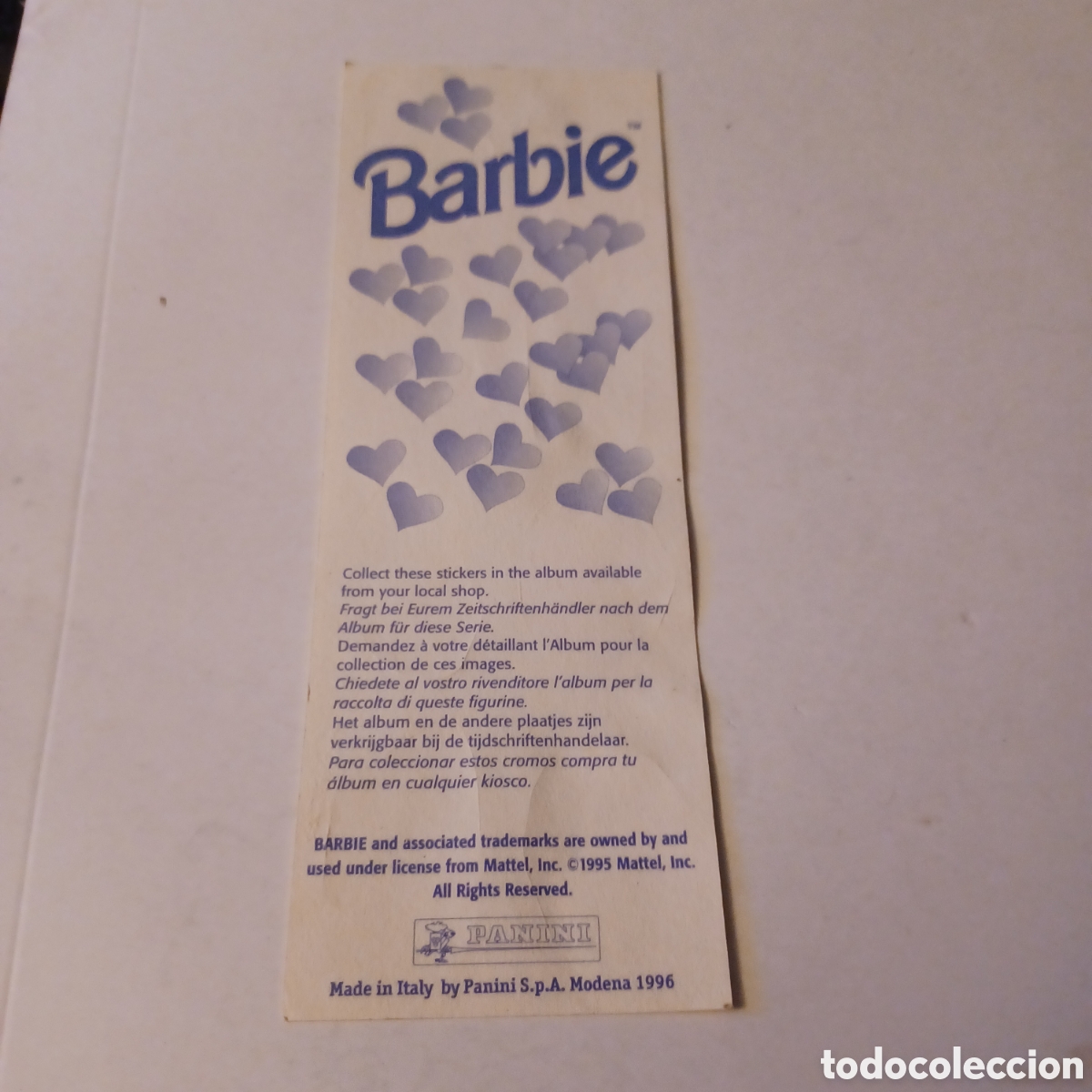 Coleccionismo cromos troquelados antiguos: Cromo sticker Barbie Panini 1996 complementos - Foto 2