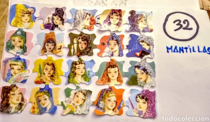 Colecionismo Cromos recortados antigos: Mantillas lamina troquelada