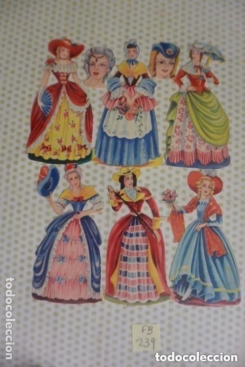 Collectable Antique Stamped Cards: CROMOS TROQUELADOS SE&Ntilde;ORAS EPOCA FB 239.MUCHO BRILLO Y RELIEVE. A&Ntilde;OS 50/60