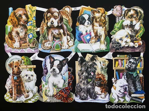 Coleccionismo Cromos troquelados antiguos: ZPR. LAMINA DE CROMOS TROQUELADOS CON BRILLO Y RELIEVE EF - 7121 - MASCOTAS