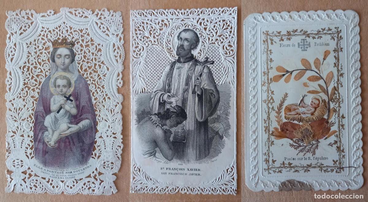 Coleccionismo Cromos troquelados antiguos: Estampas (3) caladas &rdquo;de puntillas&rdquo;