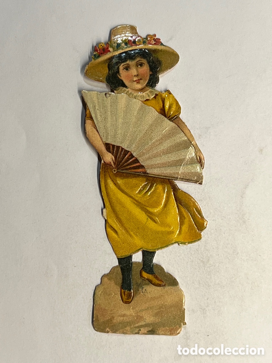 Collezionismo Figurine ritagliate antiche: CHOCOLATE JUNCOSA ? Cromo Troquelado La Se&ntilde;ora del Abanico&hellip;