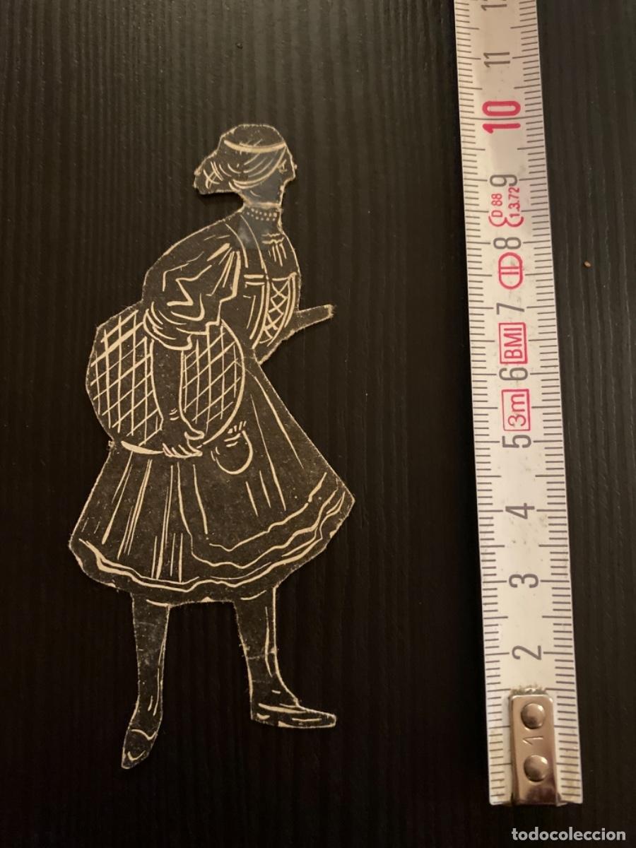 Sammeln alte gestanzte Sammelbilder: Recortable cromo troquelado negro figura de teatro sombra