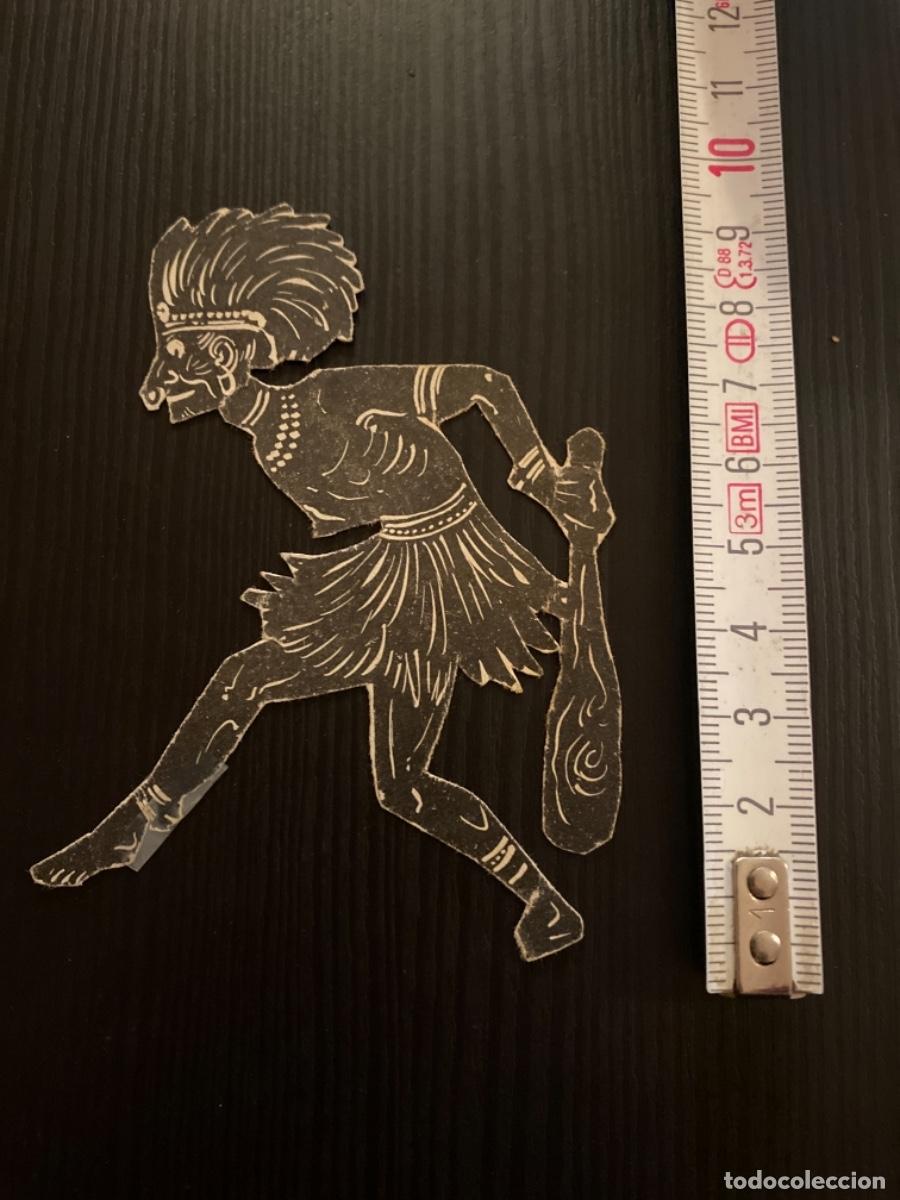 Sammeln alte gestanzte Sammelbilder: Recortable cromo troquelado negro figura de teatro sombra