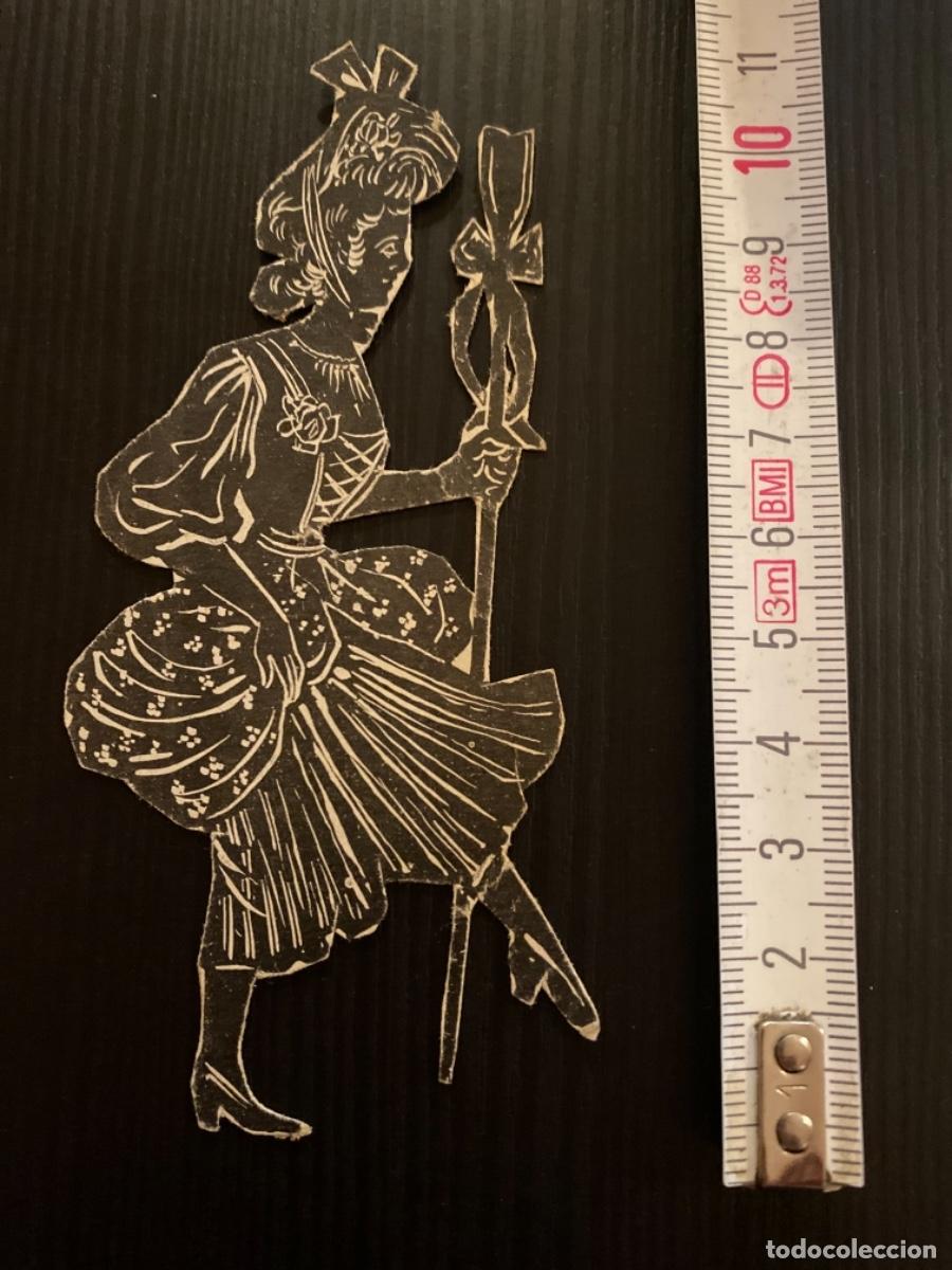 Sammeln alte gestanzte Sammelbilder: Recortable cromo troquelado negro figura de teatro sombra