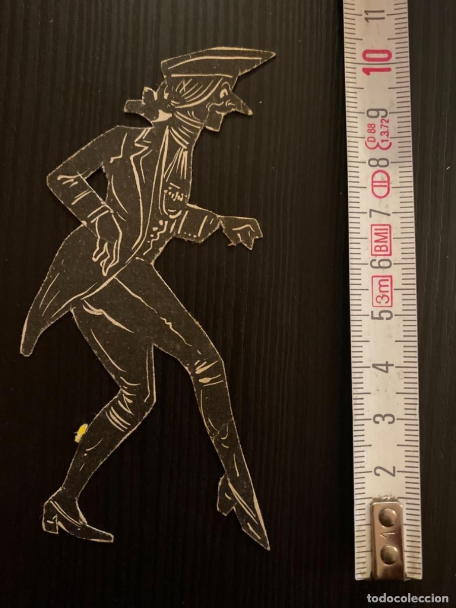 Sammeln alte gestanzte Sammelbilder: Recortable cromo troquelado negro figura de teatro sombra Noble andando