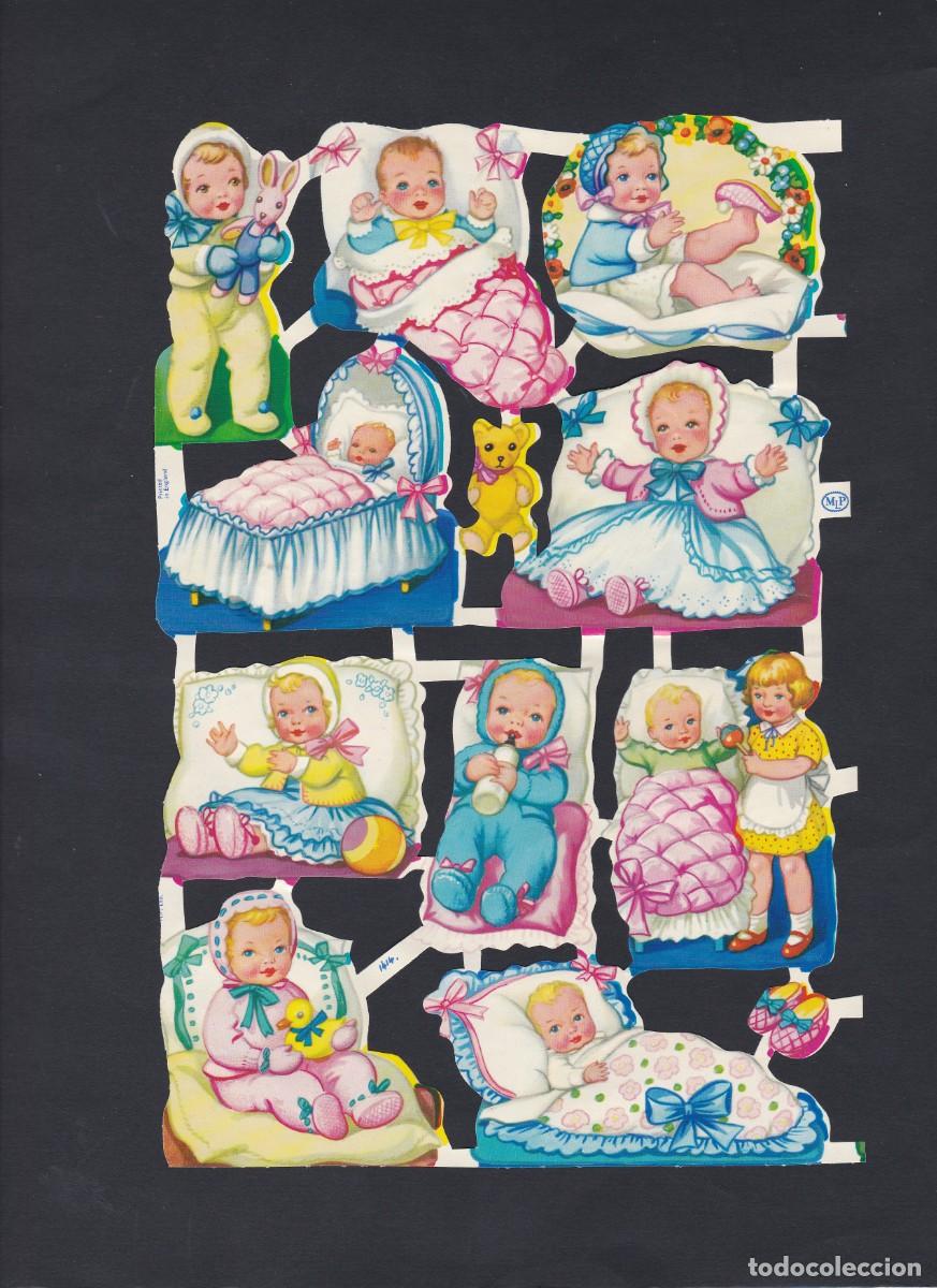 Collectable Antique Stamped Cards: Hoja antigua de cromos troquelados